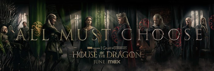 house of the dragon season 2 cast poster Tom Glynn-Carney as King Aegon II Targaryen, Fabien Frankel as Ser Criston Cole, Ewan Mitchell as Prince Aemond Targaryen, Olivia Cooke as Dowager Queen Alicent Hightower, Emma D'Arcy as Queen Rhaenyra Targaryen, Matt Smith as Prince Daemon Targaryen, Eve Best as Princess Rhaenys Targaryen, and Steve Toussaint as Lord Corlys Verlaryon in a poster for House of the Dragon season 2.