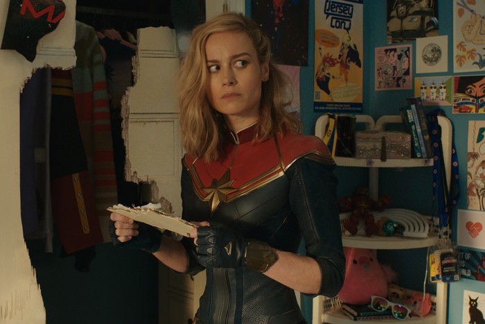 Brie Larsen as Captain Marvel in The Marvels Brie Larsen as Captain Marvel in The Marvels
