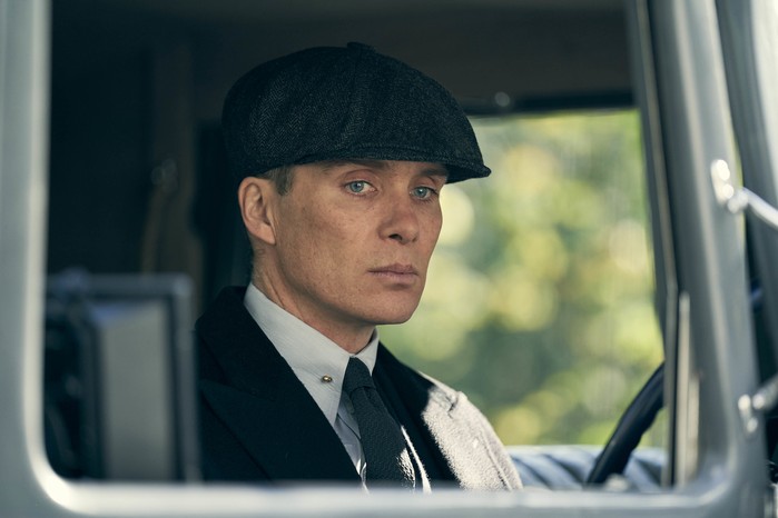 Cillian Murphy as Tommy Shelby in Peaky Blinders Cillian Murphy as Tommy Shelby in Peaky Blinders, sitting in a car