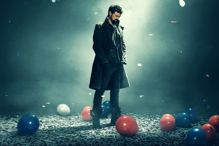 Karl Urban as Billy Butcher in The Boys season 4 Karl Urban as Billy Butcher in the Boys season 4, looking despondent with his hands in his pockets as he's surrounded by balloons on the floor